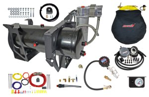Chevrolet Silverado 3500 HD Onboard Air System - Kleinn Air Horns - 6450RC Waterproof Air Compressor - `07-`19